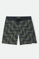 Men's Blitz Boardshort 19" in the color Dark Olive/Black - Front Product Laydown Image