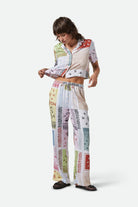 Women's Silky Hudson Lounge Pant in the color Multi Color Bandana - Women's Front View