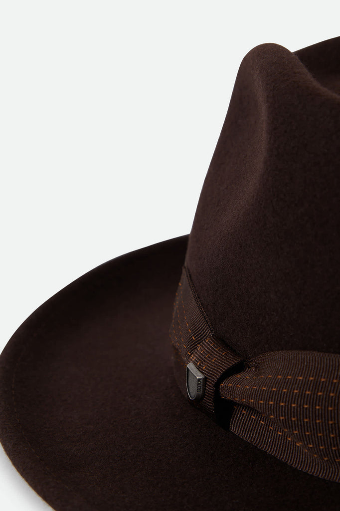 Unisex Swindle Convertabrim Fedora in the color Dark Brown/Chocolate - Additional Laydown image