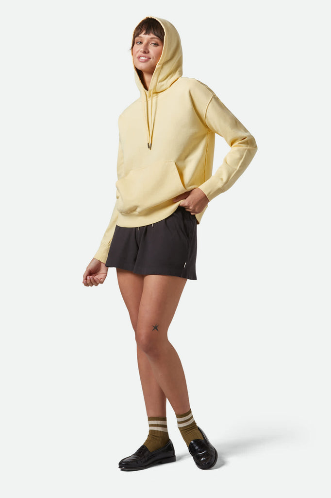 Women's Cross Loop French Terry Hoodie in the color Panna Cotta - Women's Featured View