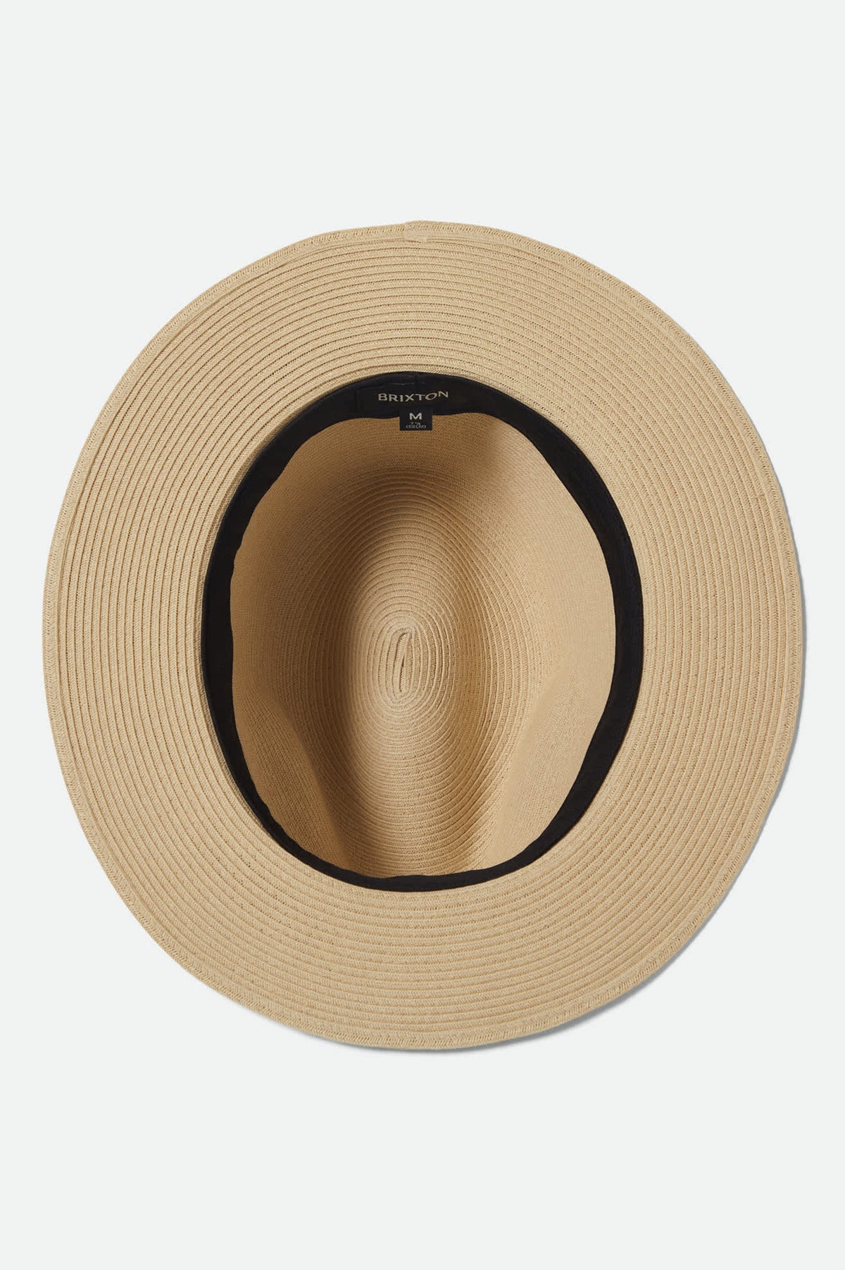 Unisex Roma Straw Packable Fedora in the color Natural/Bronze - Additional Laydown image