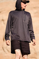 Men's Journey Long Sleeve Sun Hoodie in the color Black - Men's Lifestyle image