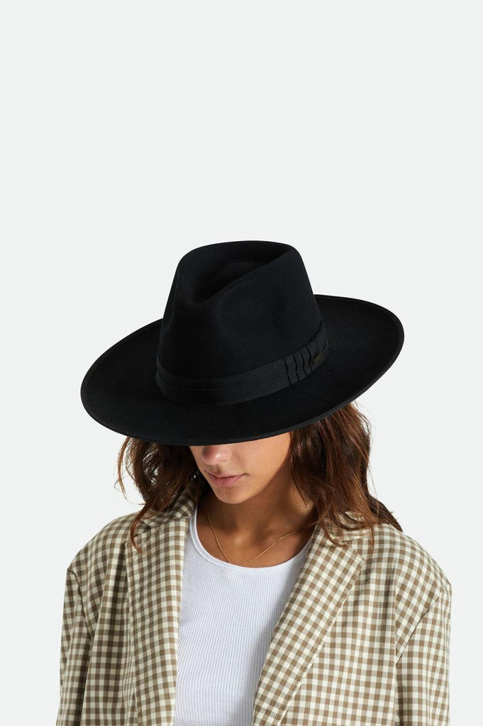 Brixton Reno Fedora - Black/Black