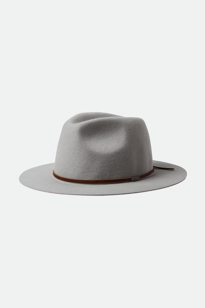 Brixton Wesley Packable Fedora - Mineral Grey