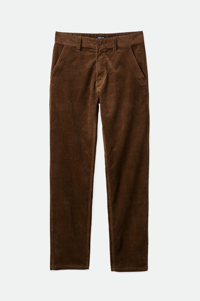 Brixton Choice Chino Slim Pant - Dark Earth Cord