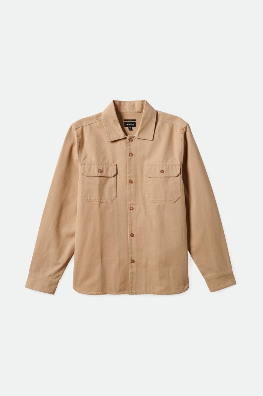 Brixton Men's Bowery Surplus Overshirt - Sand | Profile