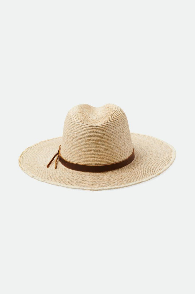 Brixton Unisex Field Proper Straw Hat - Natural/Brown | Back