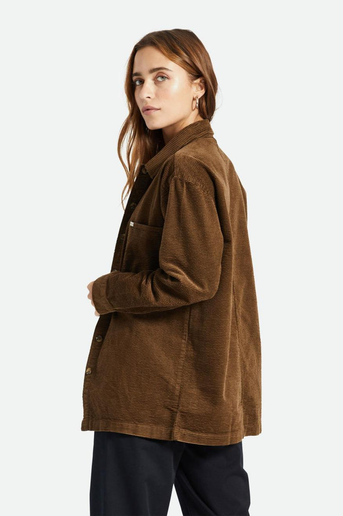 Brixton Dundee Corduroy Overshirt - Desert Palm