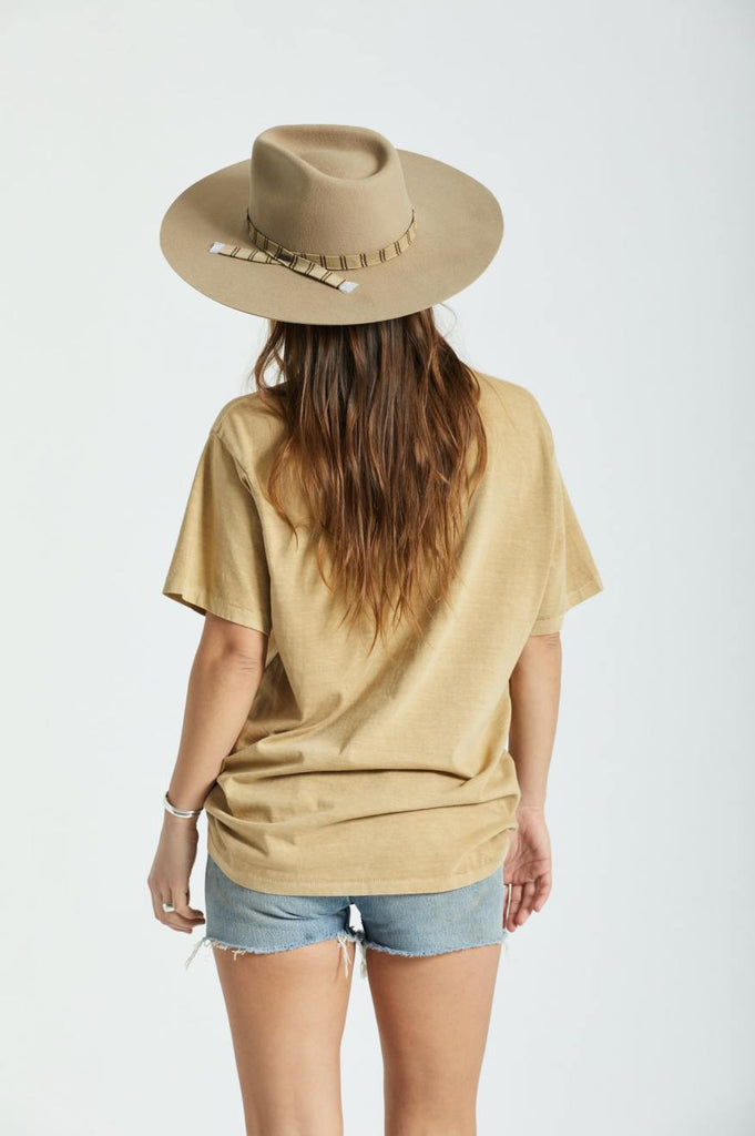 Brixton Leigh Felt Fedora - Sand