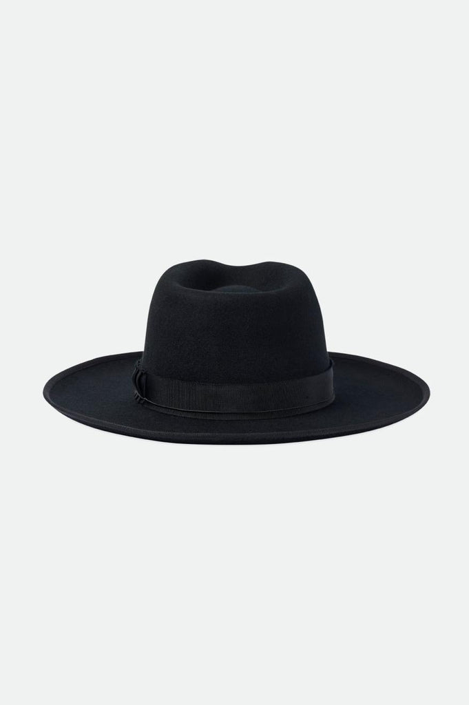 Brixton Unisex Reno Fedora - Black/Black | Back