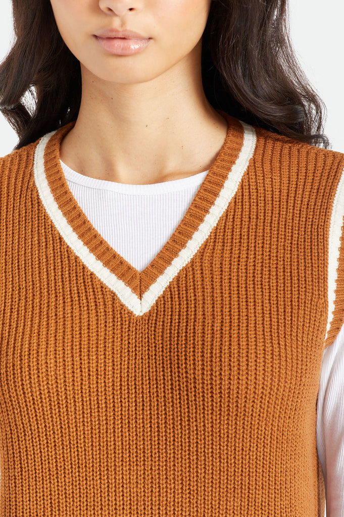 Brixton Melody Sweater Vest - Glazed Ginger