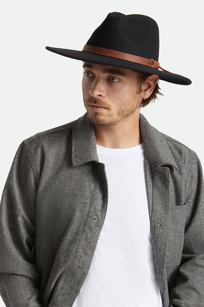 Brixton Unisex Field Proper Hat - Black | Front fit