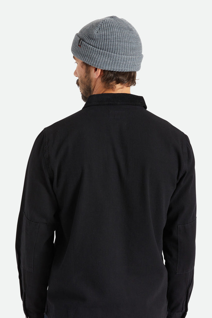 Men's Back Fit Image | Heist Beanie - Heather Grey