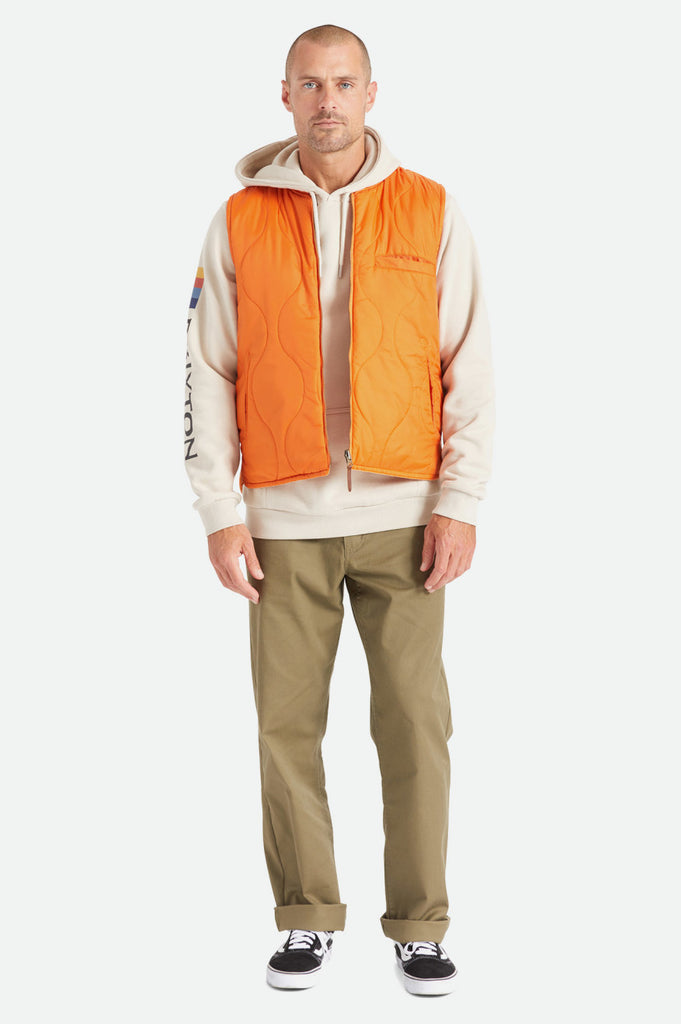 Brixton Abraham Reversible Vest - Burnt Orange