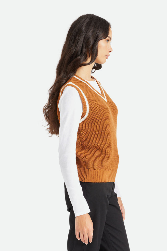 Brixton Melody Sweater Vest - Glazed Ginger