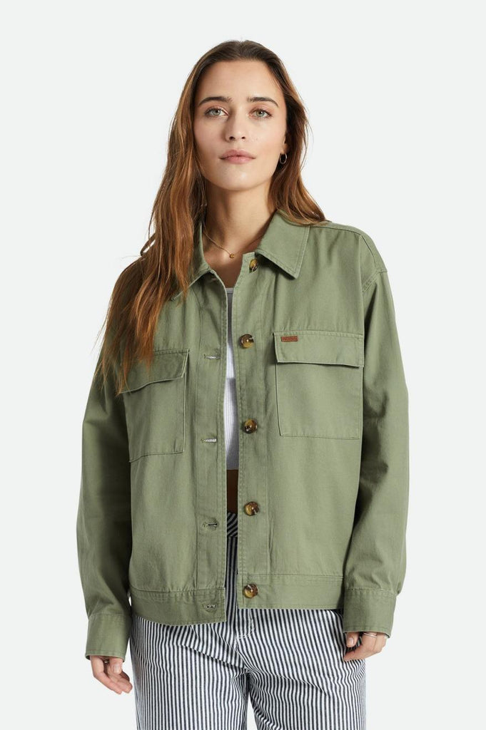 Brixton Stark Trucker Jacket - Olive Surplus