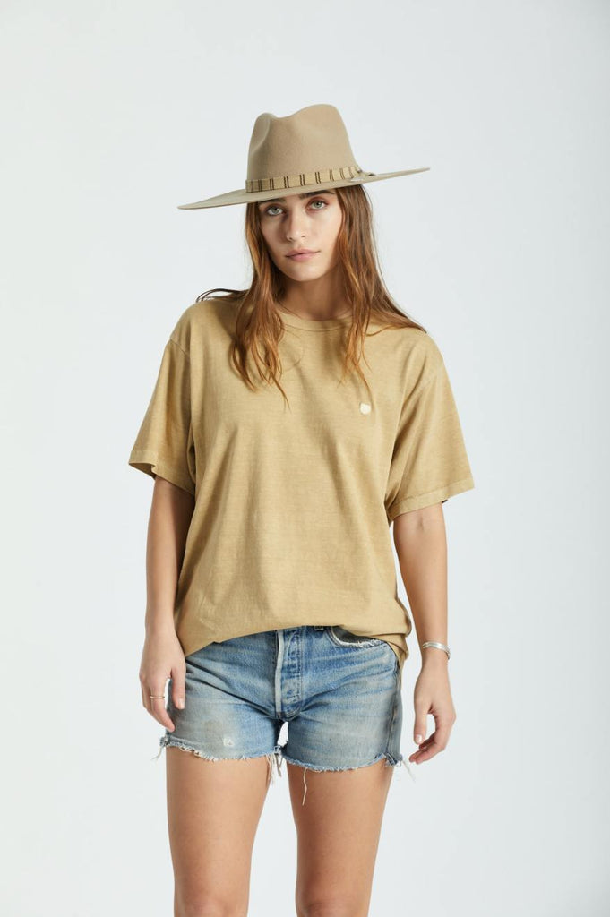 Brixton Leigh Felt Fedora - Sand