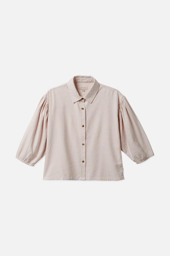 Brixton Kane Half Sleeve Woven - Beige Gingham