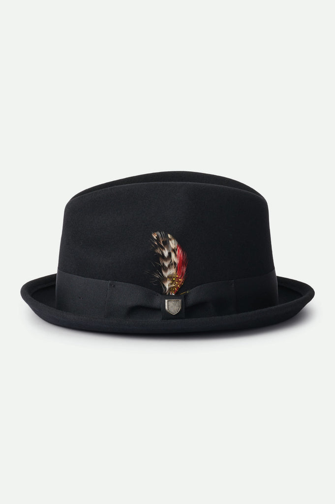 Brixton Unisex Gain Fedora - Black | Extra Shot