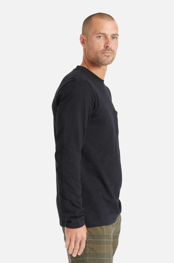 Brixton Basic Slub L/S Pocket Tee - Black