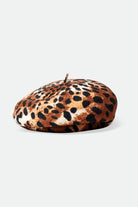 Women's Audrey Beret - Leopard - Front Side