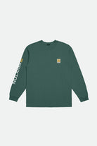 Men's Beta II L/S Standard Tee - Silver Pine Garment Dye - Front Side