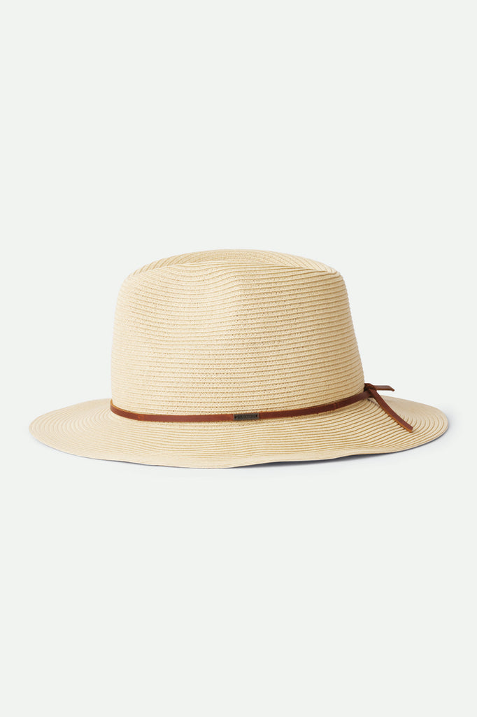 Brixton Unisex Wesley Straw Packable Fedora - Tan | Extra Shot