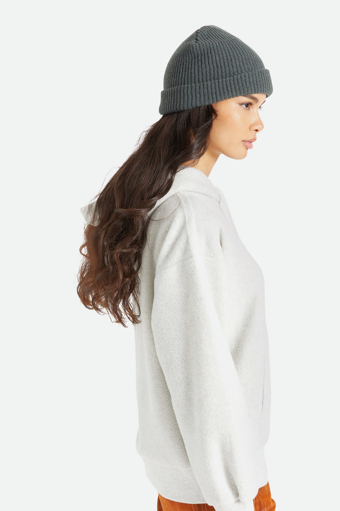 Brixton Unisex Heist Beanie - Dark Forest | Side fit