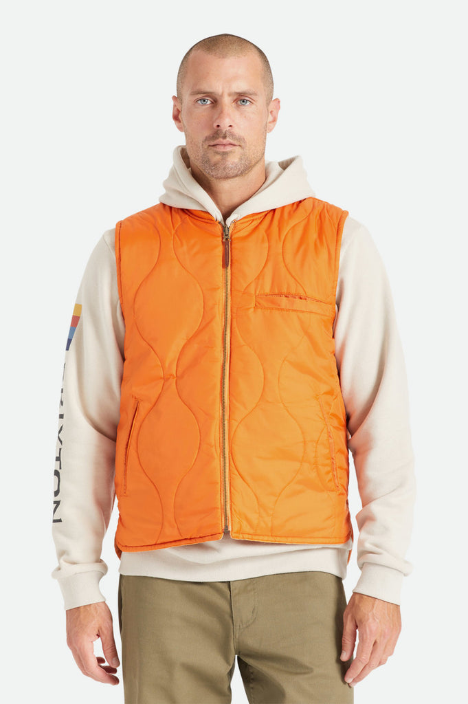 Brixton Abraham Reversible Vest - Burnt Orange