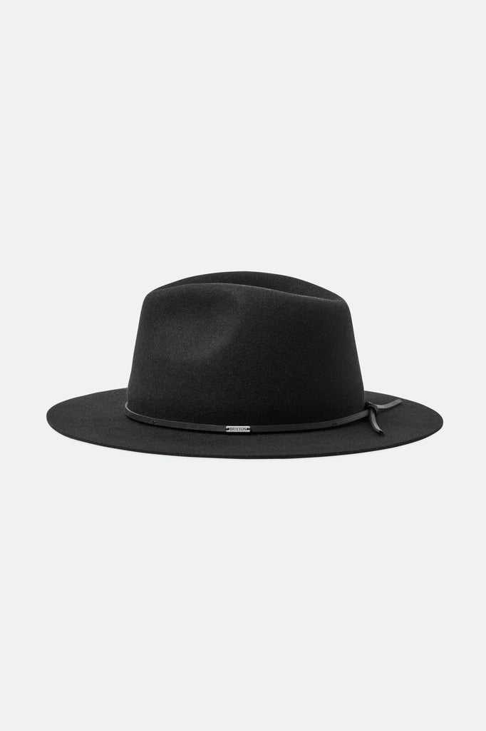 Brixton Unisex Wesley Fedora - Black | Extra Shot