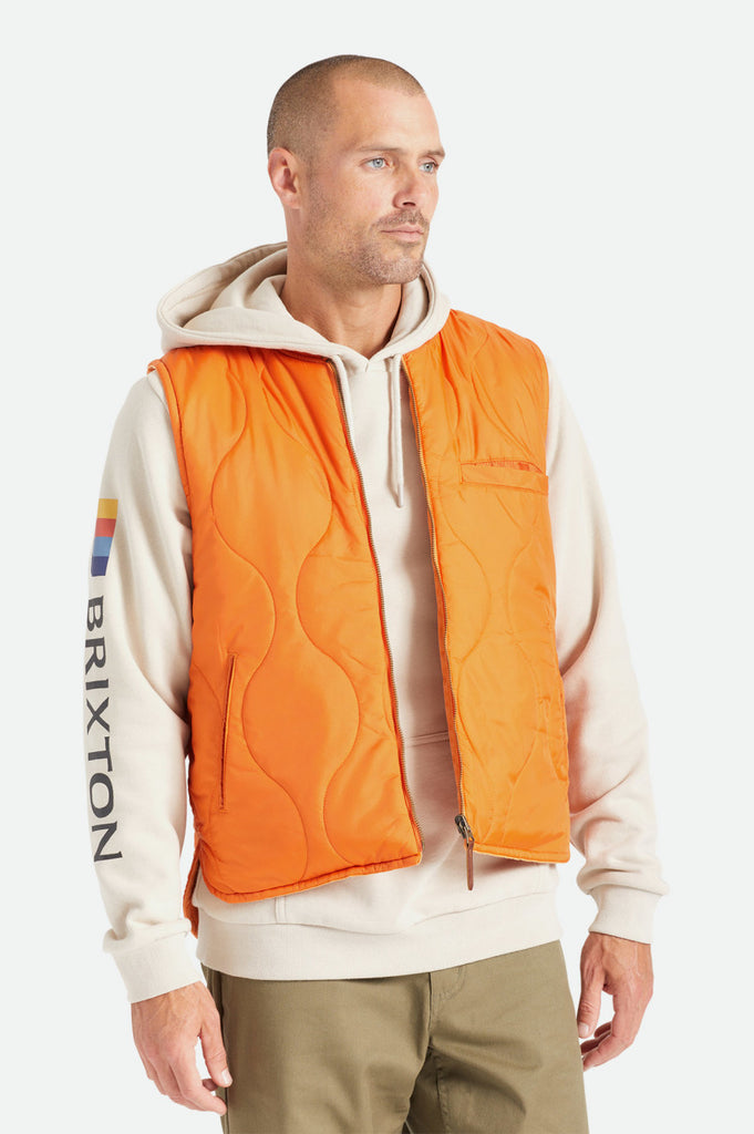 Brixton Abraham Reversible Vest - Burnt Orange