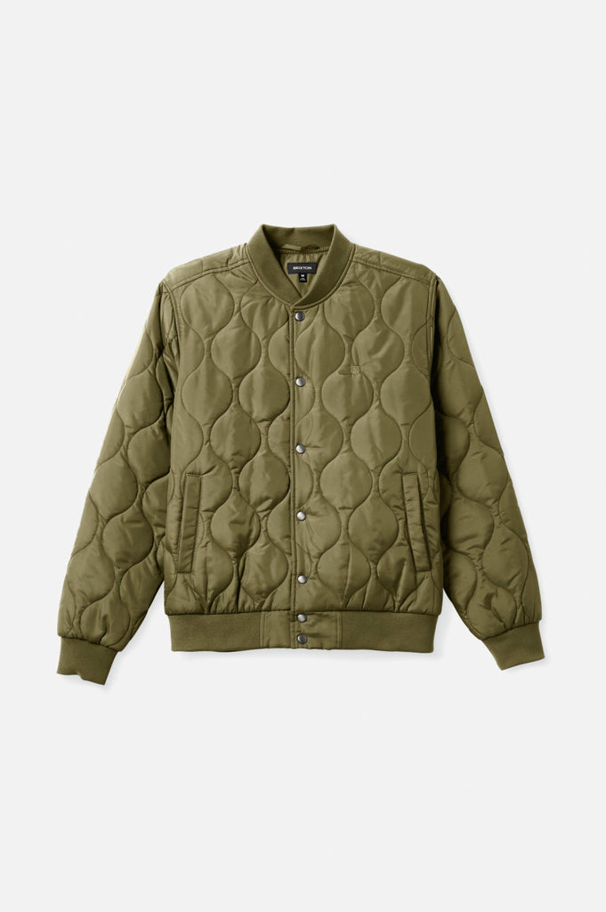 Brixton Dillinger Quilted Bomber Jacket - Military Olive