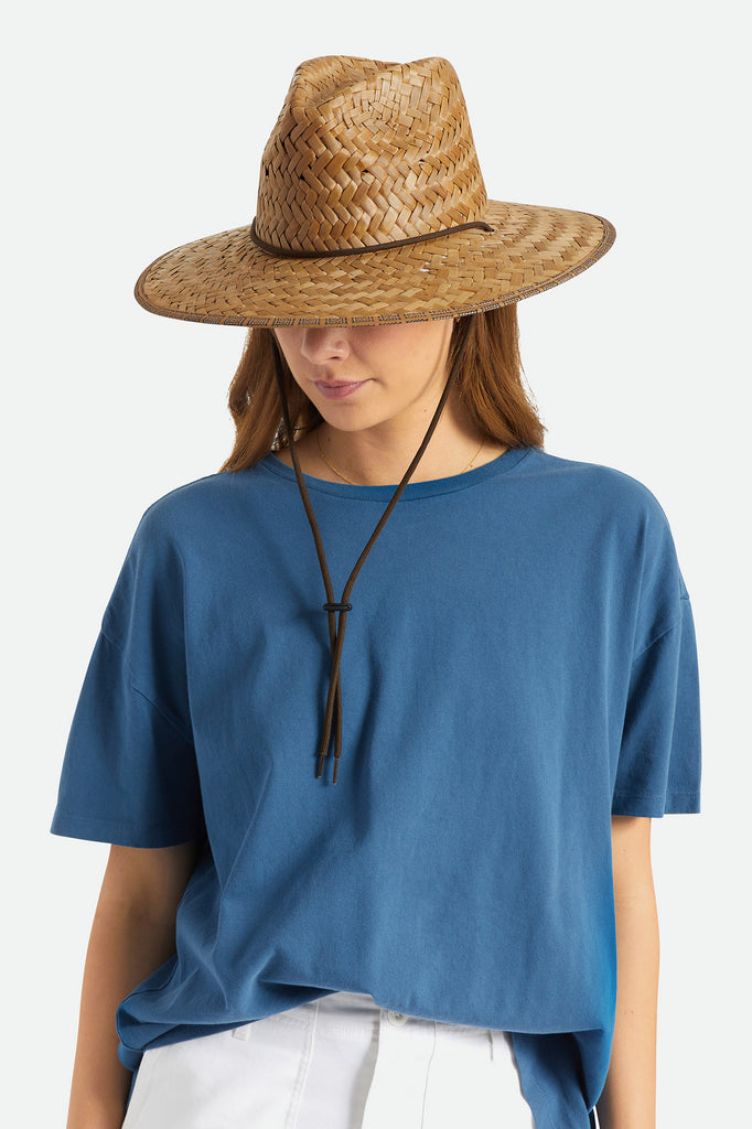 Brixton Messer Wide Brim Sun Hat - Brown