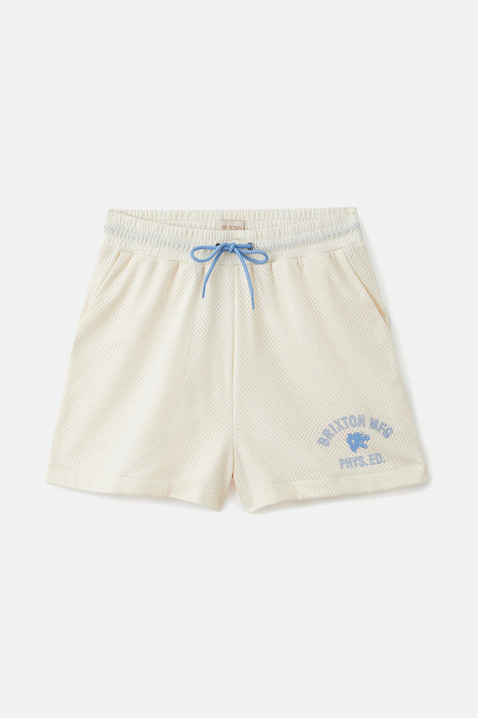 Women's Phys. Ed. Mesh Short - Off White - Front Side