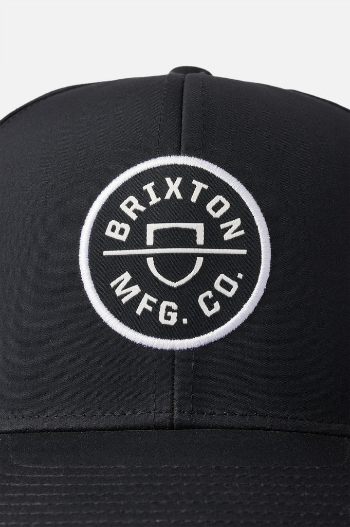 Brixton Men's Crest Netplus Utility Snapback - Black | Extra Shot