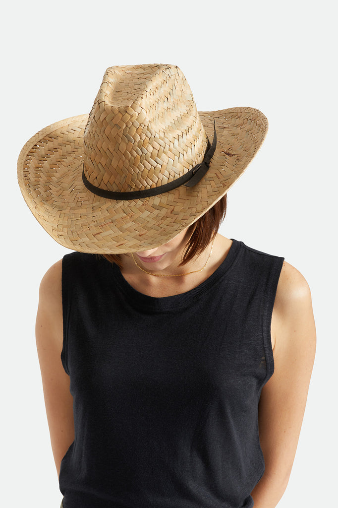 Brixton Unisex Houston Straw Cowboy Hat - Natural | Lifestyle 1