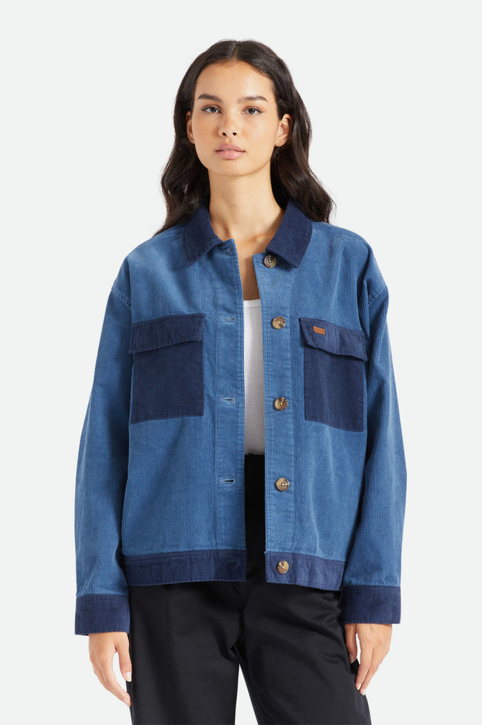 Brixton Stark Trucker Jacket - Joe Blue/Navy