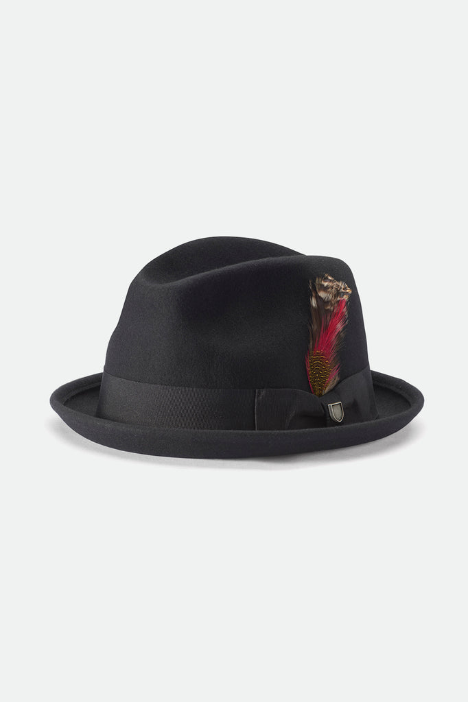 Brixton Unisex Gain Fedora - Black | Main