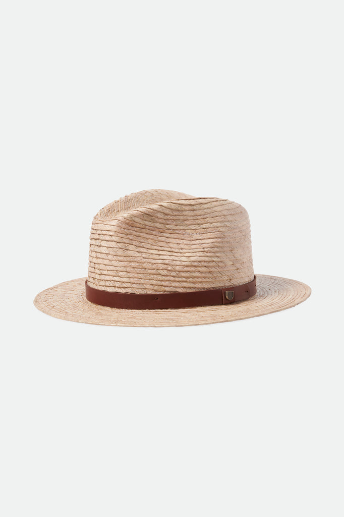 Brixton Messer Straw Fedora - Natural