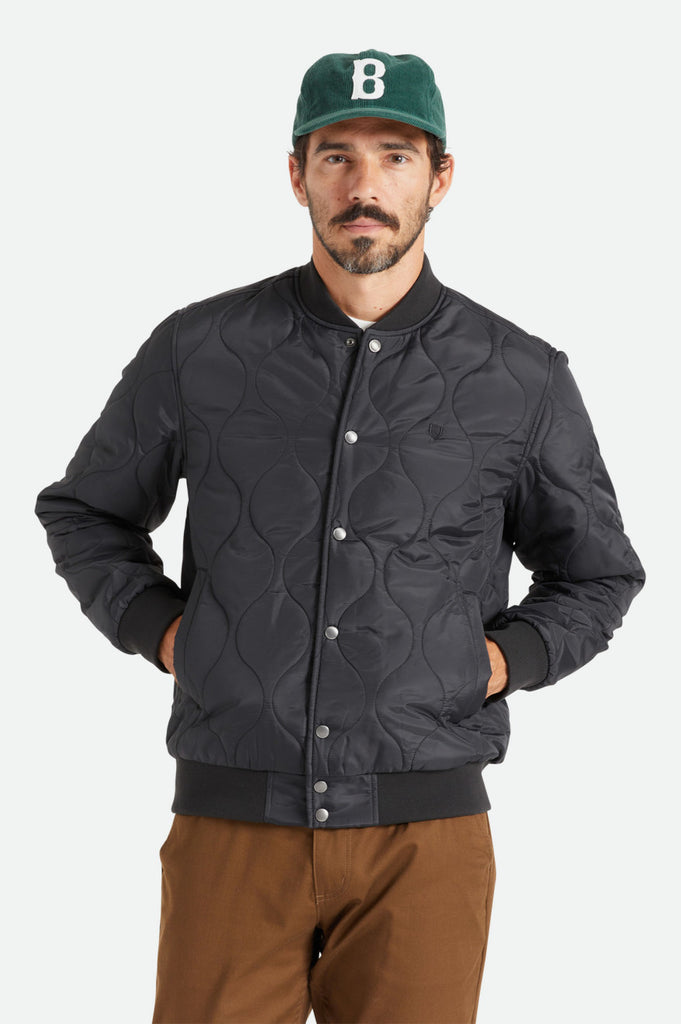 Men's Fit, Extra Shot | Dillinger Quilted Bomber Jacket - Black