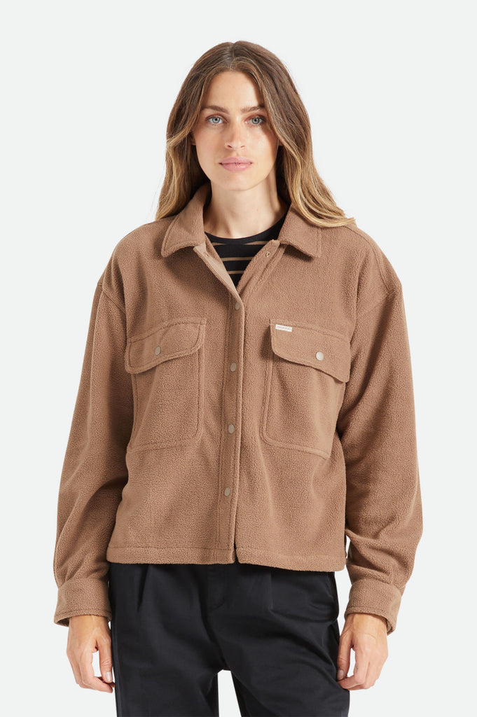 Brixton Bowery Women's L/S Arctic Stretch Fleece - Pine Bark