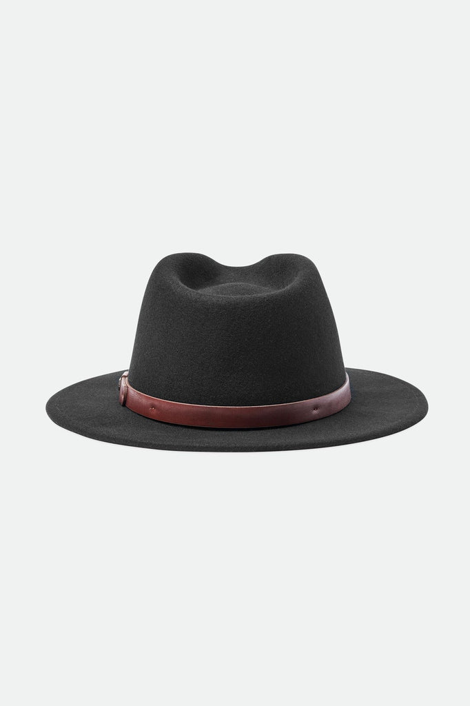 Brixton Unisex Messer Fedora - Black | Back