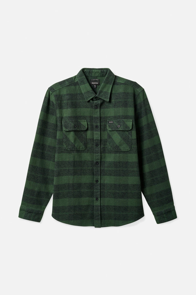 Brixton Bowery Heavy Weight L/S Flannel - Forest Green