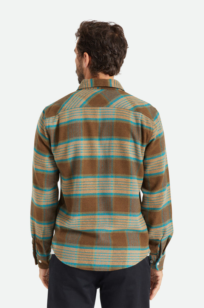 Brixton Bowery L/S Flannel - Mojave/Heather Grey/Desert Palm