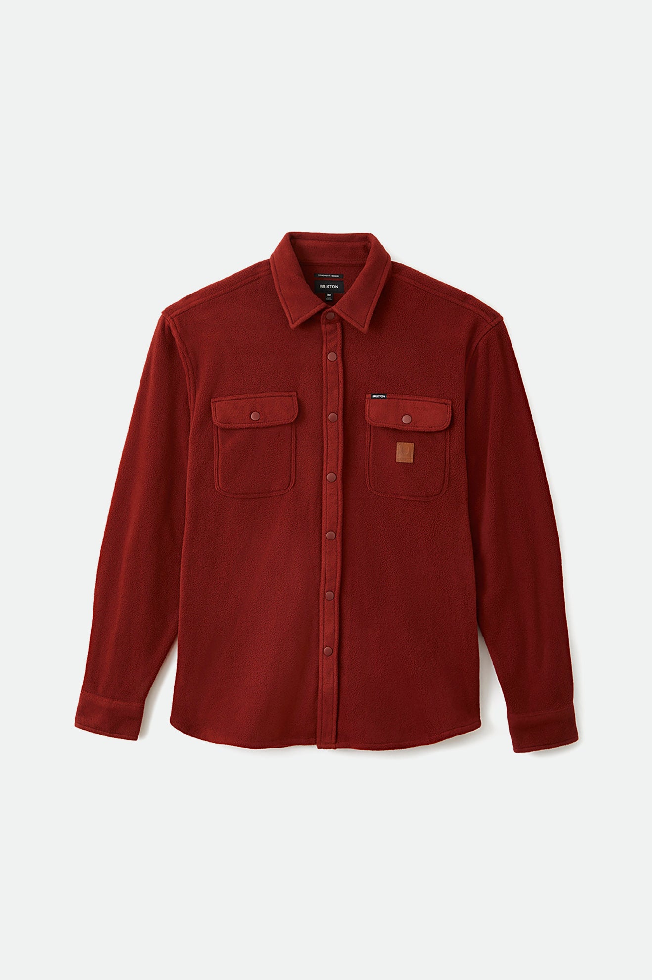 Men's Bowery L/S Arctic Stretch Fleece - Dark Brick - Front Side