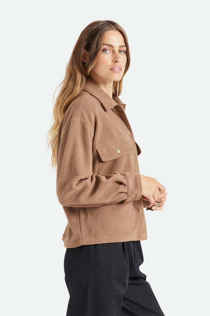 Brixton Bowery Women's L/S Arctic Stretch Fleece - Pine Bark