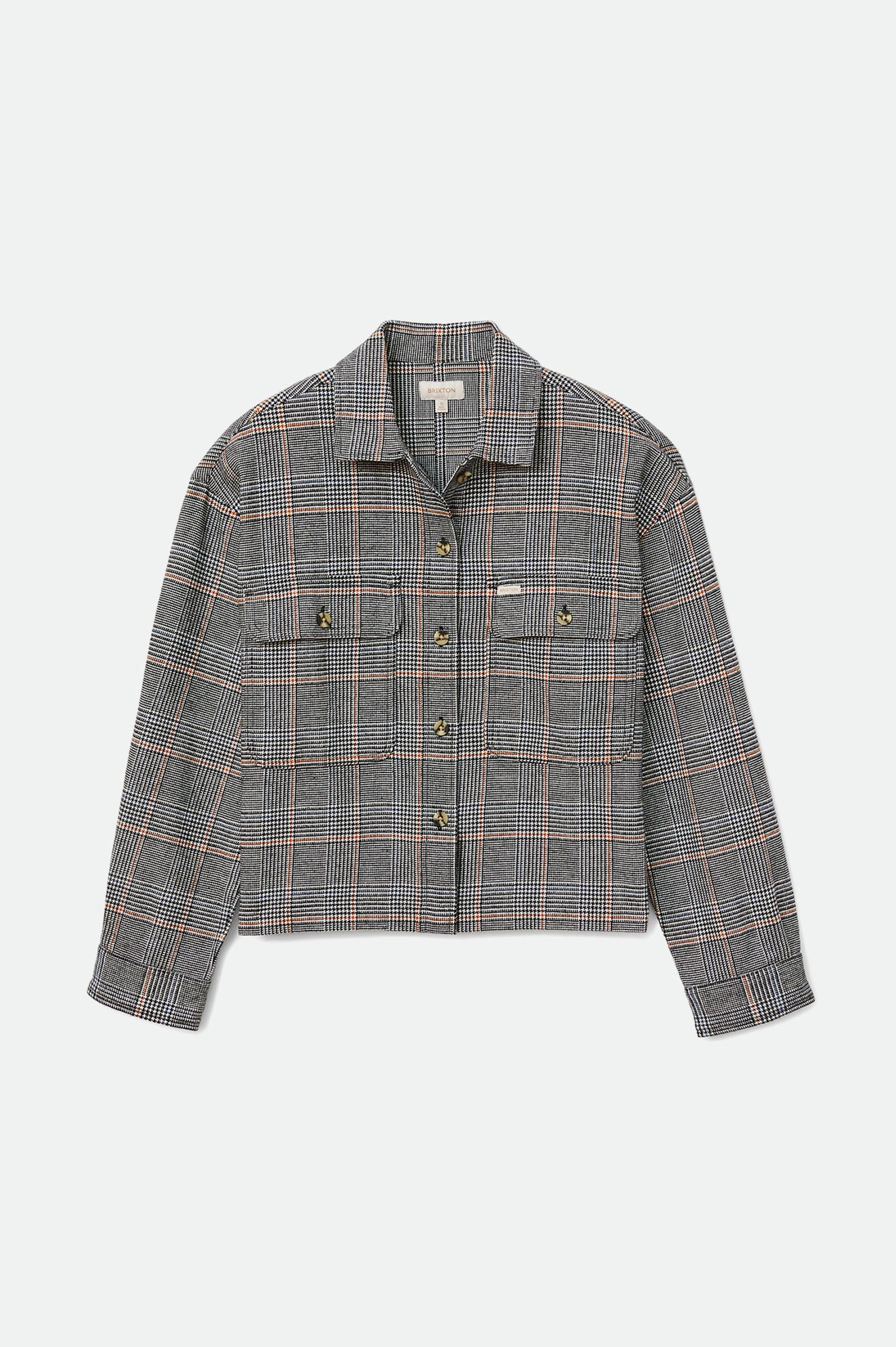 Women's Bowery Women's L/S Flannel - Black - Front Side