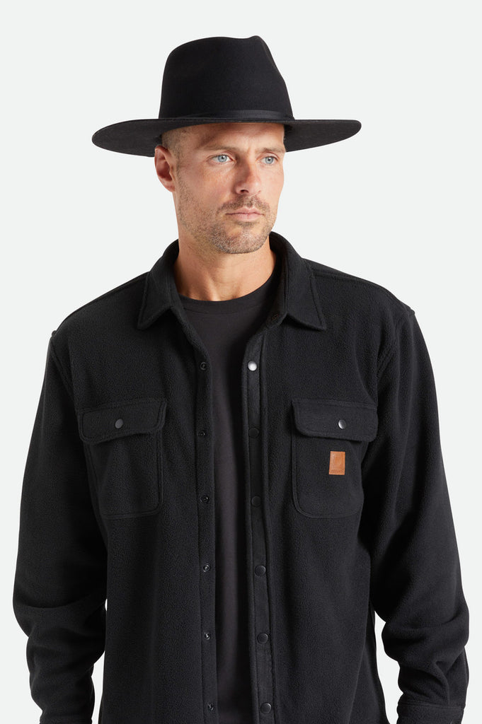 Brixton Unisex Cohen Cowboy Hat - Black | Front fit