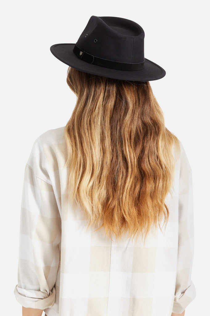 Brixton Messer Adventure Fedora - Black/Black