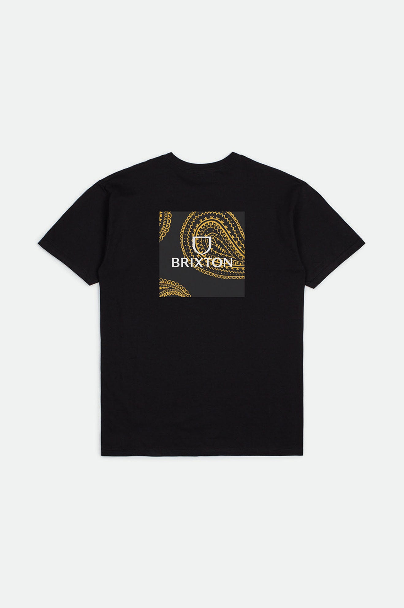 Men's Alpha Square S/S Standard Tee - Paisley Black - Front Side